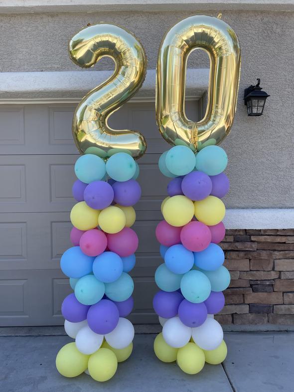 Number Balloon Columns